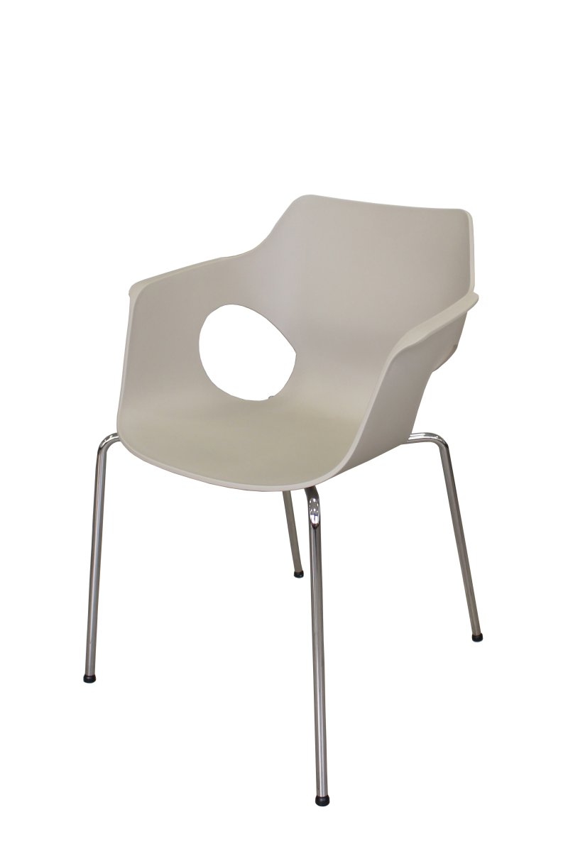 Busetto S447I Modern armchair with metal base, available in 3 finishes: chromed, white or anthracite grey painted 1