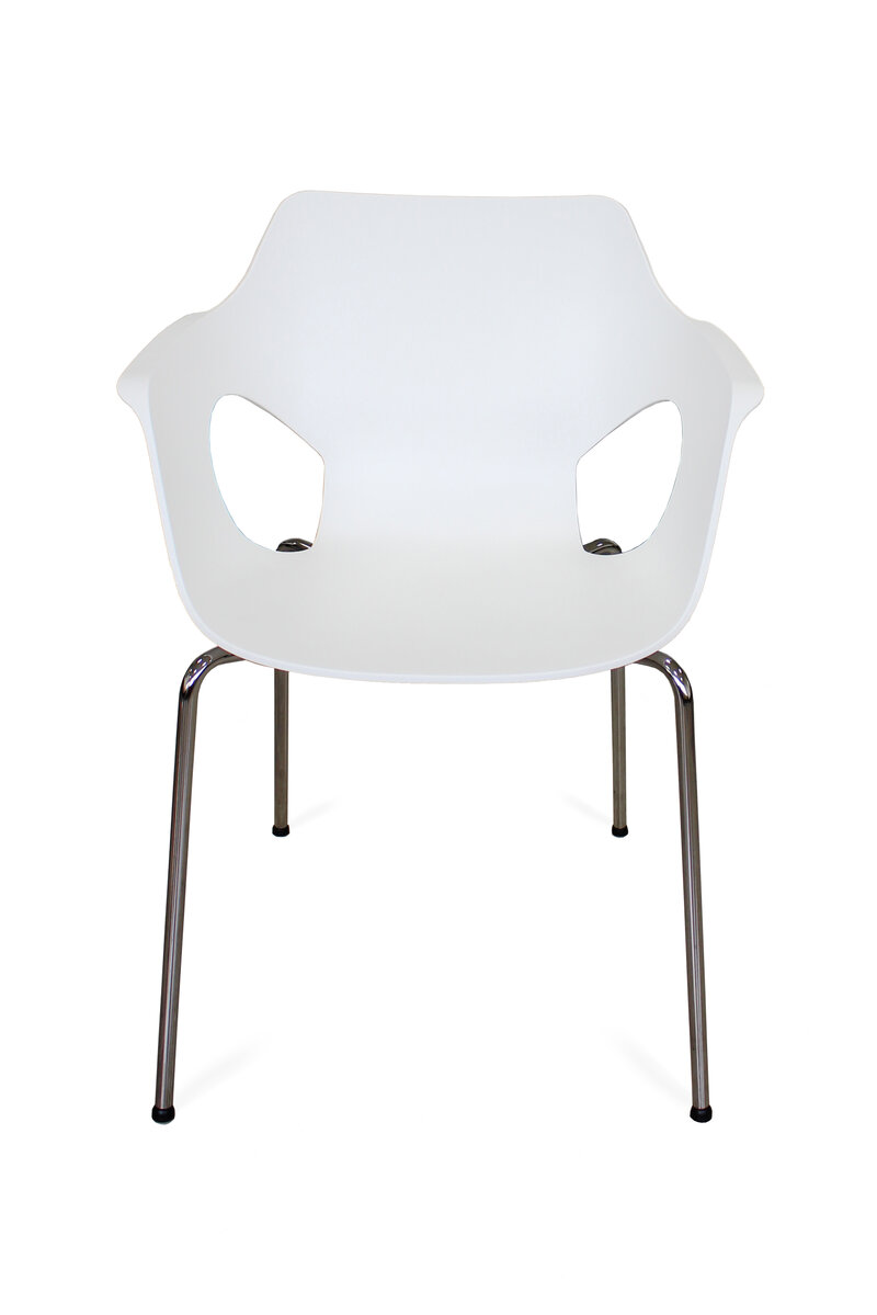 Busetto S447I Modern armchair with metal base, available in 3 finishes: chromed, white or anthracite grey painted 3