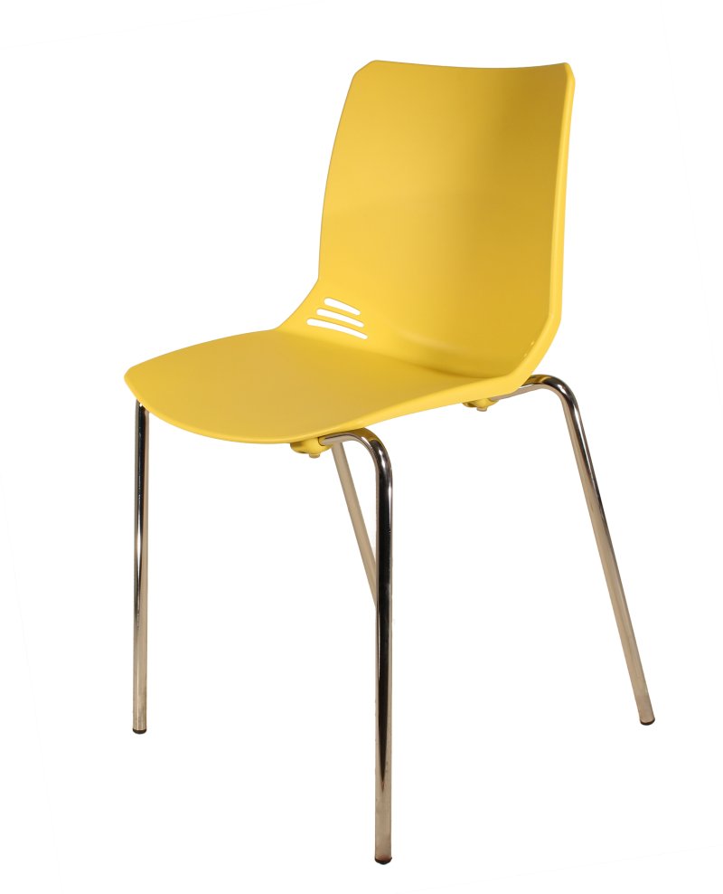 Busetto S510 Modern armchair with chromed metal base 1