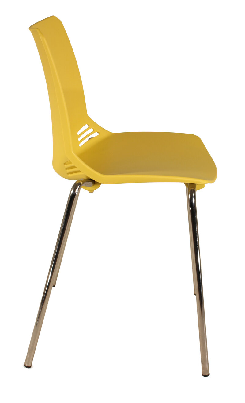 Busetto S510 Modern armchair with chromed metal base 3