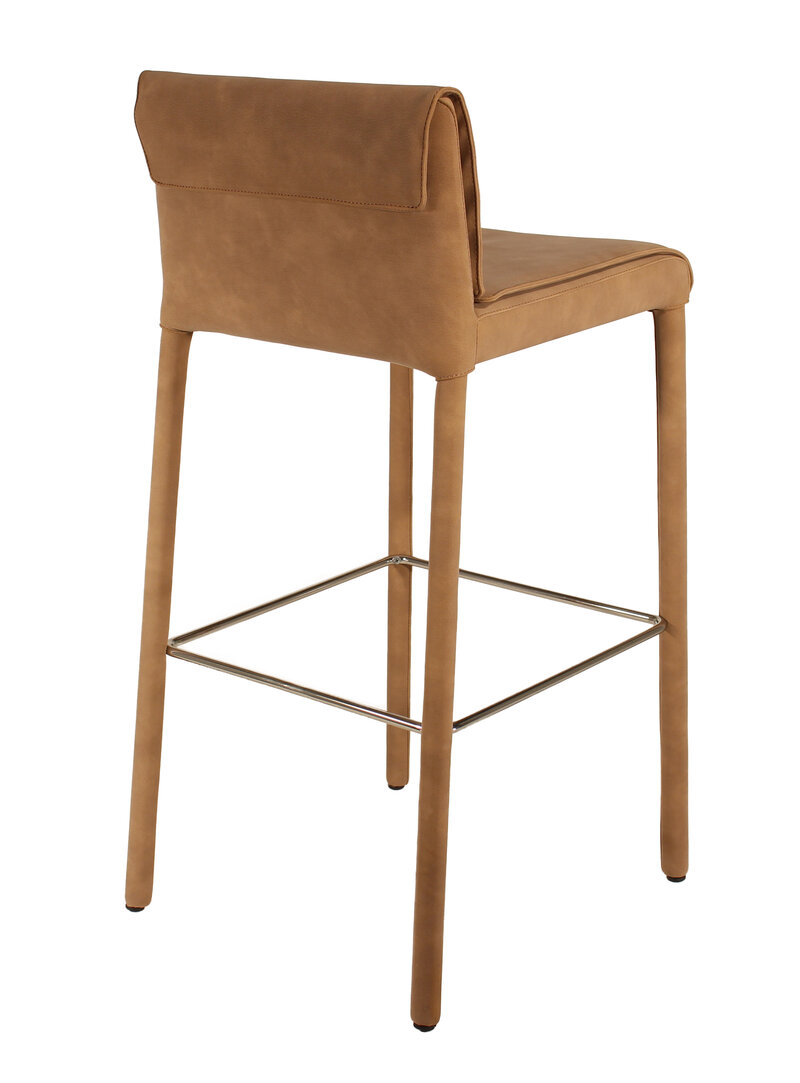 Busetto S458S Modern barstool with internal steel frame, fully padded (legs included) with flexible PU foam, upholstered in fabric, eco-leather or leather 3