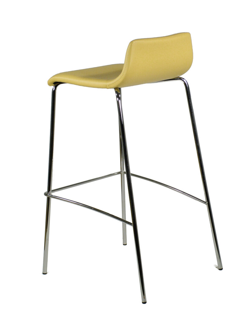 Busetto S407S Modern barstool with chromed metal base 2