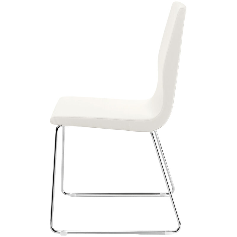 Busetto S438 Sedia con basamento a slitta in metallo cromato o nero 1