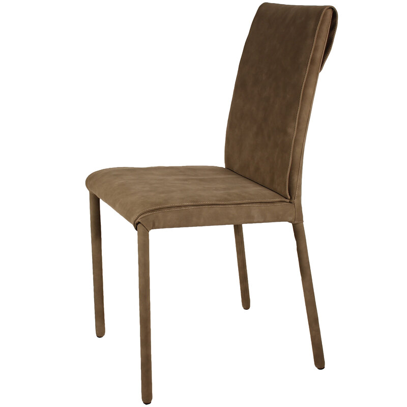 Busetto S458H Modern chair with internal steel frame, fully padded (legs included) with flexible PU foam, uphostered in different coverings: fabric, leather or eco-leather 1