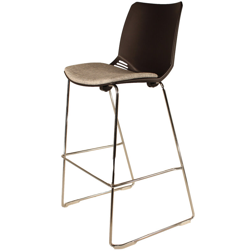 Busetto S510S <p><strong>ATTENZIONE: SEDIA DISPONIBILE PER ORDINI MULTIPLI DI 10 PEZZI.</strong><strong> </strong>Sgabello moderno con basamento a slitta in metallo cromato 1